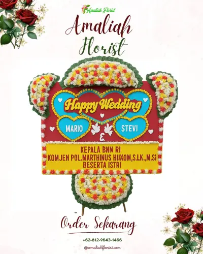 Karangan Papan Bunga Pernikahan di Bojong Jaya